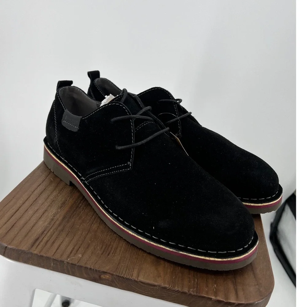 Propet Finn Mens Black Suede Oxford Shoes XX 5E Wide MCX022S Size 12